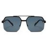 Men's Half-frame Double-beam Driving Sunglasses Simple Style Classic Versatile Anti-ultraviolet Sunglasses