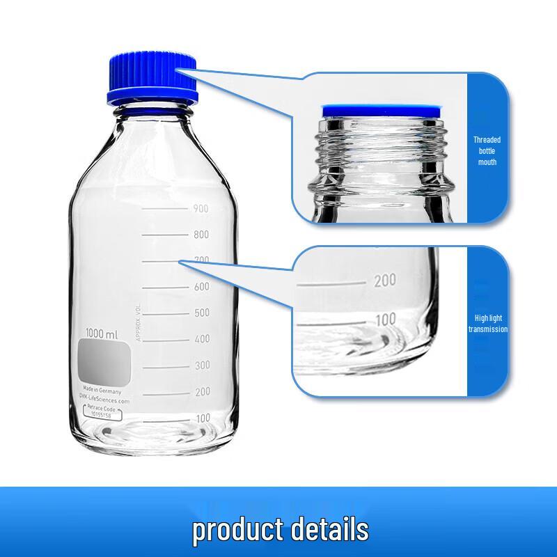 Plastic 2000mL Gas Washing Bottle