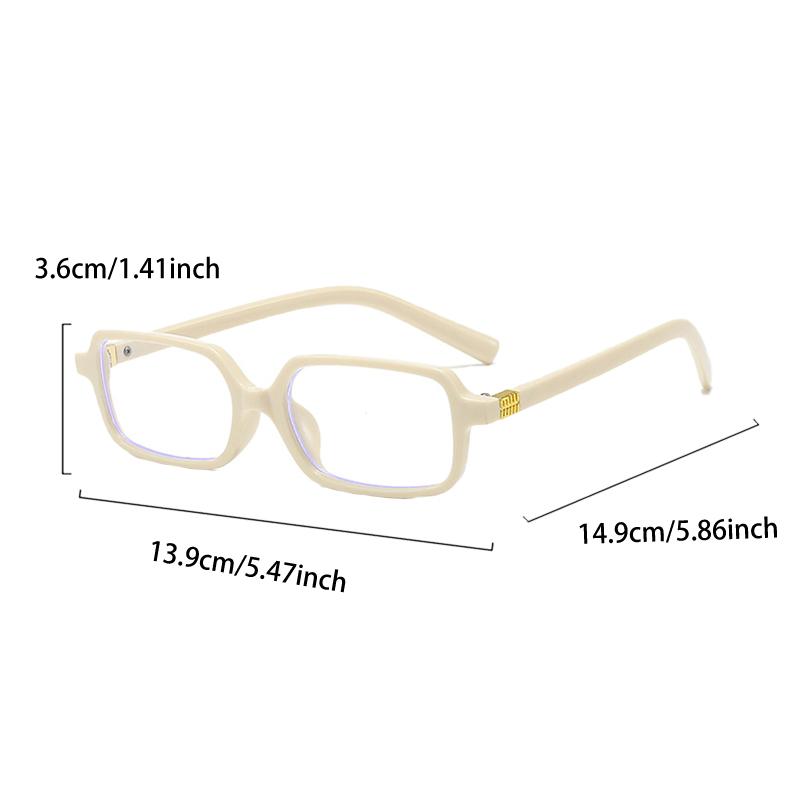 2/3 Pcs Rectangle Glasses Men  Fashion Vintage Blue Light Blocking Optical Frames Women New Trendy Simple Design Eyeglasses