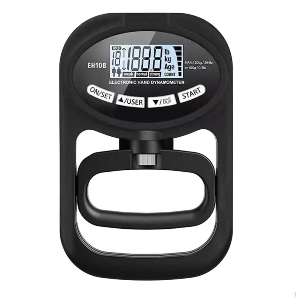 Digital Grip Strength Tester Electronic Hand Dynamometer Professional Non Slip Exerciser Handheld