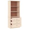 ALTA Bookshelf with Drawers 60 x 35 x 142 cm Solid Pine Wood