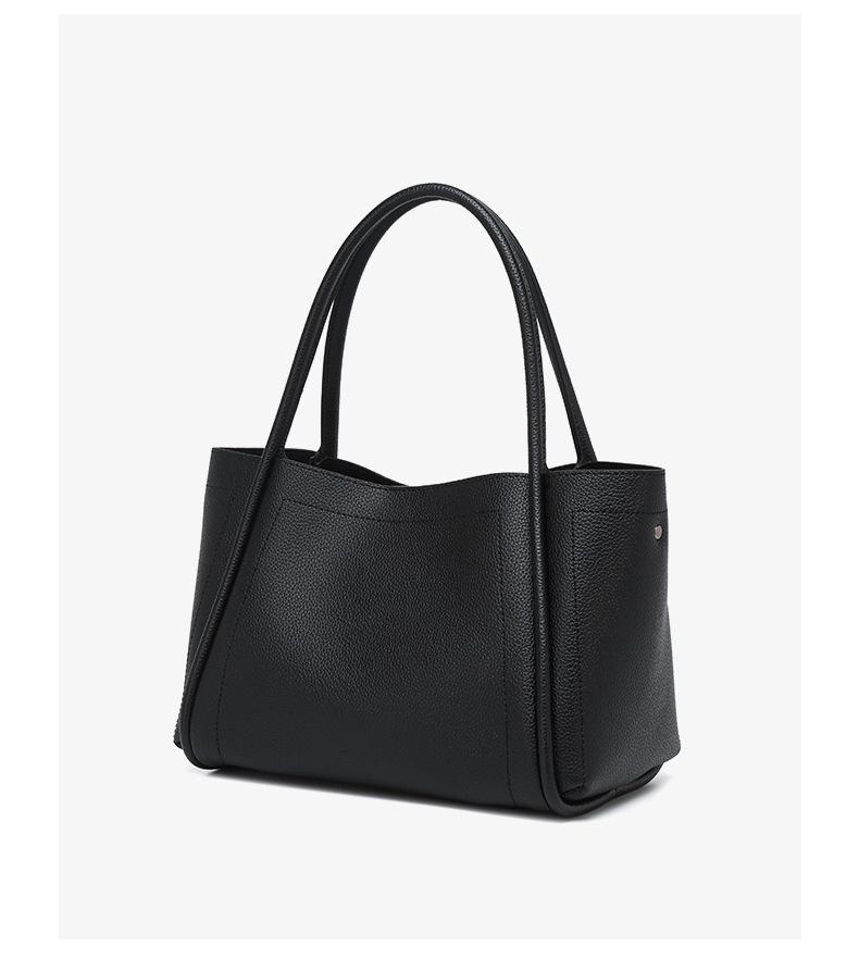 Women's High-End Soft Leather Tote Bag - Large Capacity, Small Niche Design for Commuting