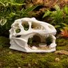 Premium Reptilienhöhle für Haustier Drachenschädel Unterschlupf, Versteckhöhle, Dekoration Wohnzimmer Eidechsen Verstecke Terrarium Aquarien Zubehör