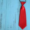 Elastic Silk Tie: Simple, Solid Color, Lazy Man's Design for Kids