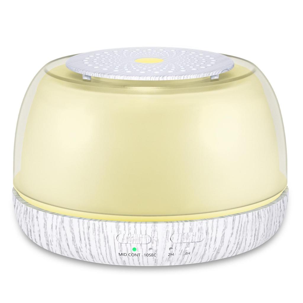 Wood Grain Ultrasonic Aroma Diffuser Lamp, 300ml Humidifier for Bedroom/Desktop