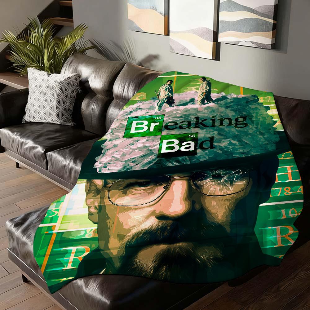 Crime TV Series B Breaking B Bad Blanket For Sofa Office Bed Plane Travel Sleep Read Relax Camping Soft And Warm 75X95CM