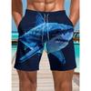 Summer Men's 3D Printed Beach Shorts Fashion Versatile Trend Breathable Casual Vacation Style