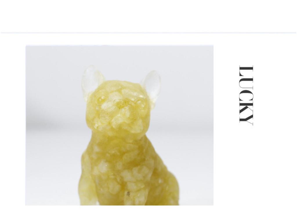 Charming Wangcai French Bulldog Figurine: Crystal Chip Stone Resin Craft