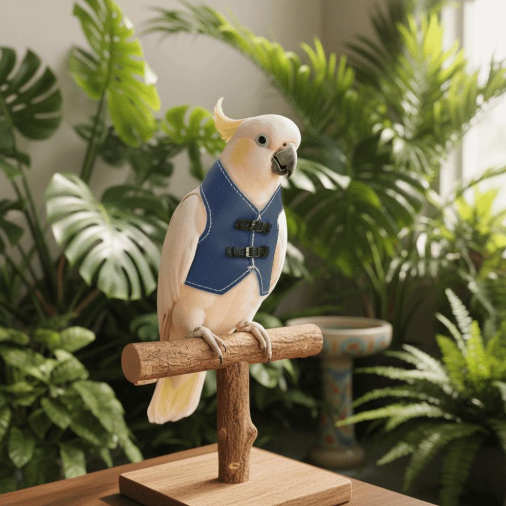 Vintage Style Parrot Costume Adjustable Birds Cosplay Outfit Funny Pet Birds Vest  Photography Prop