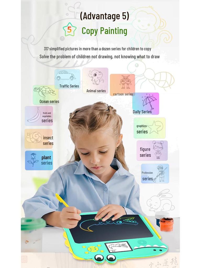 Smart Kids' LCD Writing Tablet: Pinyin & English Literacy Drawing Board for Early Learning