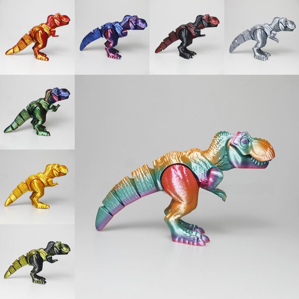 Dinosaur Figurine Collectible Art Toy With Multicolor Adjustable Joints For Kids And Giftgiving