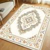 French Elegant Floral Carpet Stain Resistant And Non Slip Floor Mat Living Room Bedroom Study Home Decoration