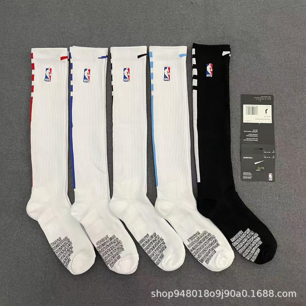 Nba Long Amerykańskie Profesjonalne Skarpety Treningowe do Futbolu Amerykańskiego Męskie Wysokie Pogrubione Ręcznikowe Dno Antypoślizgowe Sportowe Skarpety do Koszykówki Męskie