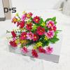 2 Pcs Artificial Daisies Bunch Realistic Faux Flowers Shrubs Plastic Greenery All-Season Fake Flowers for Indoor Vase Outside Garden Porch Window Box