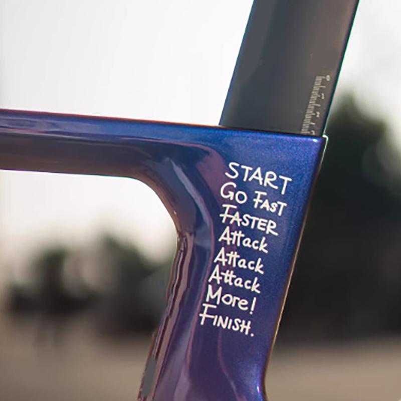 "Go Fast, Attack More" Cycling Stickers, Waterproof Inspirational DIY Decals for Bicycle Top Tube & Road Bike Frame