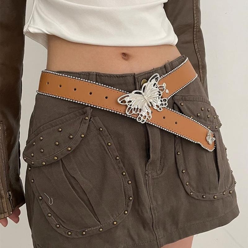 Fashion Waist Belt Women PU Belt Y2K Cool Girl Waist Decor Clothing Accessories