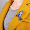 MECHOSEN Bluebird pin badge that brings happiness for women and Resin bird Large for graduation and entrance acrylic animal pin Christmas popular men.