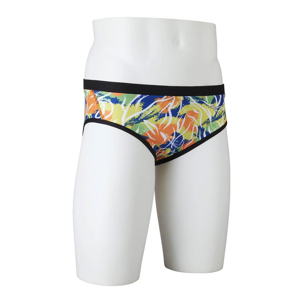 MIZUNO EXER SUITS Super Short Swimsuit Size Size for Competitive and Training Swims Men's (Ri Collection) N2MB2570, L, Yellow, 45,