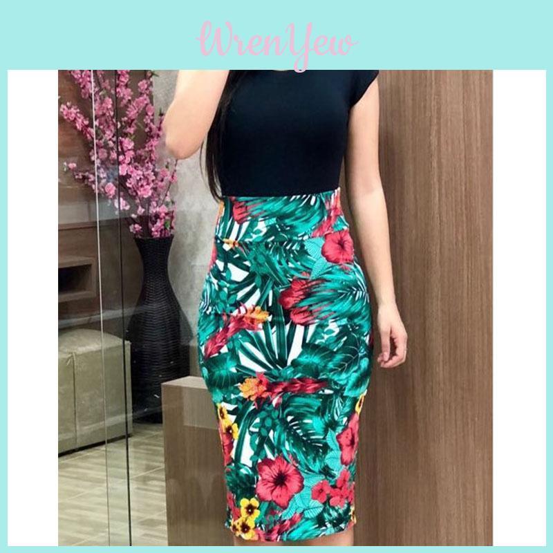 Elegant Plus Size Ladies Short/long Sleeve Floral Boho Women Party Bodycon Maxi Dress