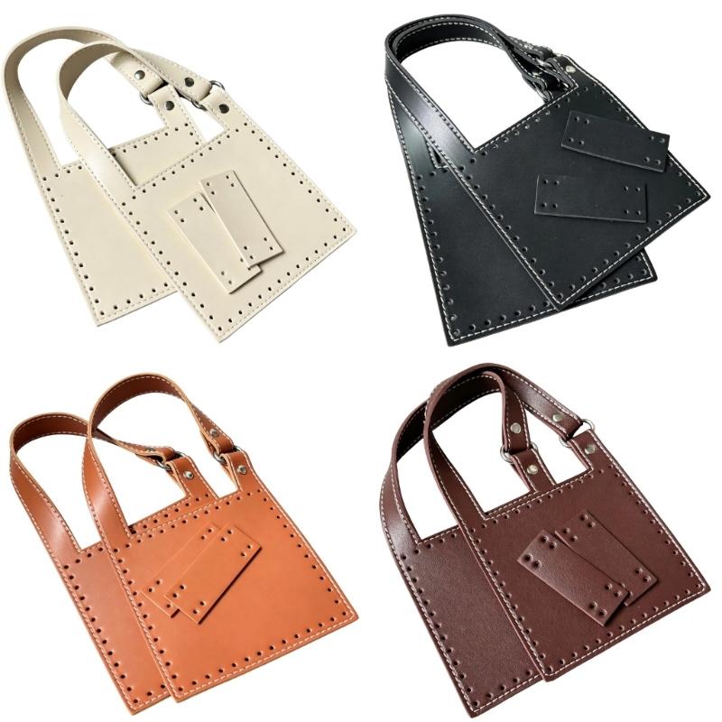 DIY PU Bag Replacement Panel Set with Top Carry Grip and Sewing Ready Edges for Custom Bag Making and DIY Use