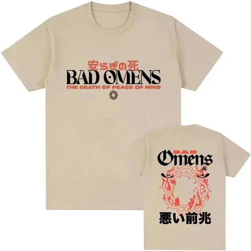 Bad Omens Graphic T-shirt Men and Women New Summer Gothic Y2K Clothing Casual Round Neck Short Sleeved Top