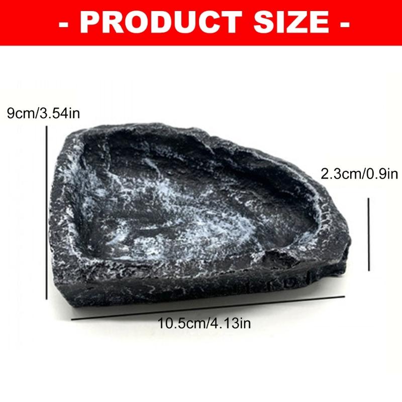 Small Animal Water Food Feeder Resin Feeding Bowl For Indoor And Outdoor Use For Various Amphibians Pet Feeding Tool