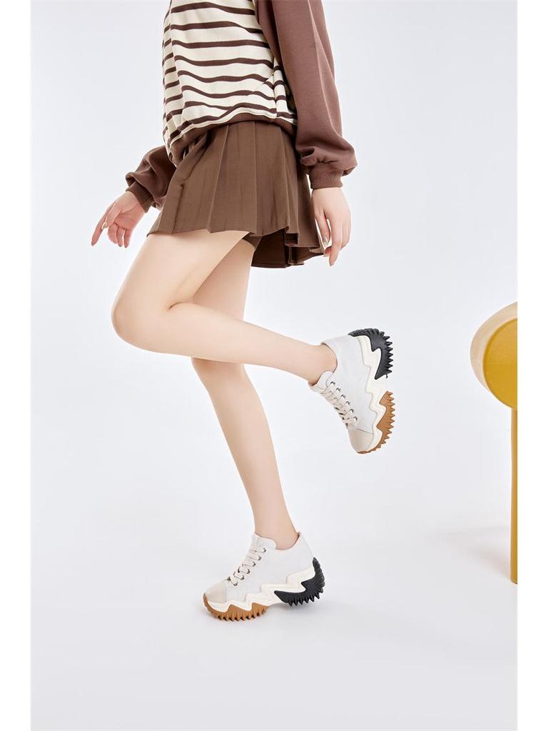 Women's 2024 Autumn High-Top Platform Canvas Sneakers - Thick-Soled, Casual, Versatile & Trendy