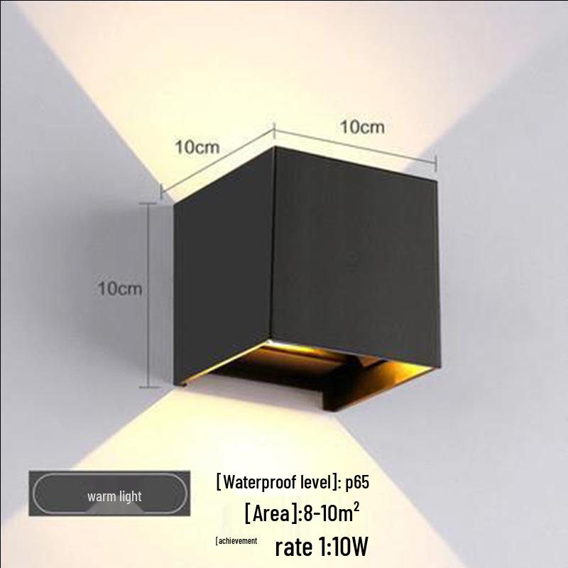 Waterproof Double Head Outdoor Wall Light for Balcony, Terrace, Garden, Doorway, and Aisle - Modern Minimalist Design