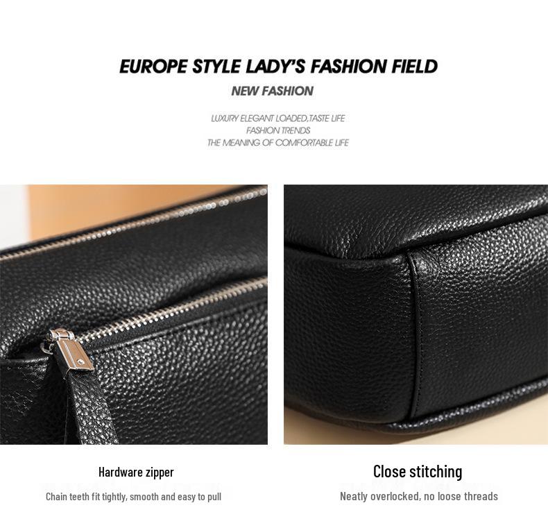 Women's Genuine Leather Large Capacity Handbag - Fashionable Crossbody and Shoulder Bag