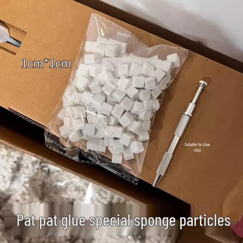 Mini Tofu Block Gradient Ombre Nail Art Sponge & Metal Grabber Clips