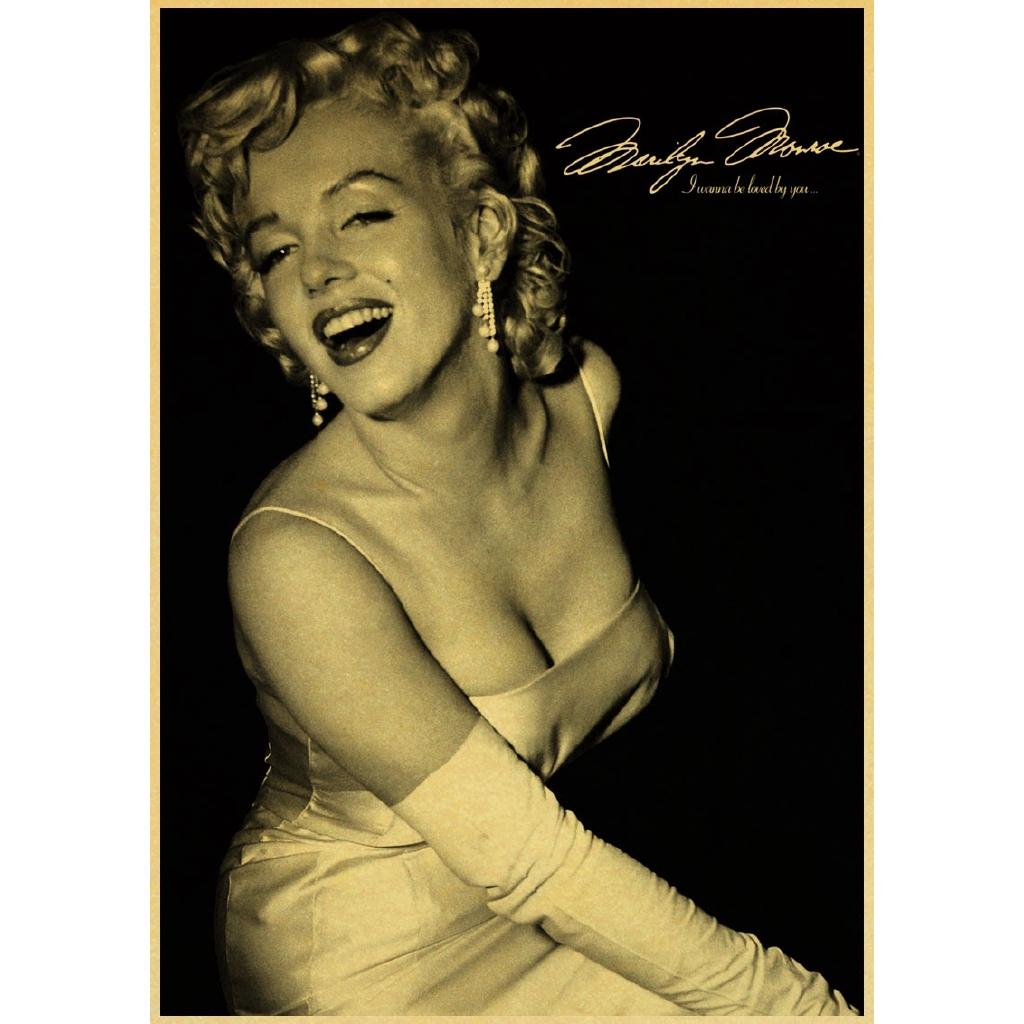 Famous actress  Vintage Posters For Home/Bar/Living Decor kraft Paper high quality poster wall sticker