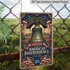 2D Flat Decorative 8×12 Inch Aluminum Plaque Metal Sign | 250 Years American Independence (1776-2026): Liberty Bell, Bald Eagle & US Flag; Honor