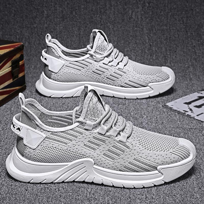 Fashion Spring and Summer New Mesh Breathable Men's Shoes with Soft Soles and Anti Slip Running Sports and Leisure Shoes, Thin Version
