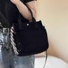 Bolso Tote de Pana Lavable a Mano con Múltiples Bolsillos, Bolso Cruzado o de Hombro para el Día a Día, Bolso Bandolera de Color Sólido para Uso Diario