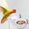 Removable Parrot Food Water Bowl Wall Mount Bird Food Dish  for Parrots Parakeet Cats