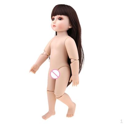 Adorable cuerpo desnudo articulado de plástico de 45 cm para muñecas de 18 pulgadas, muñeca