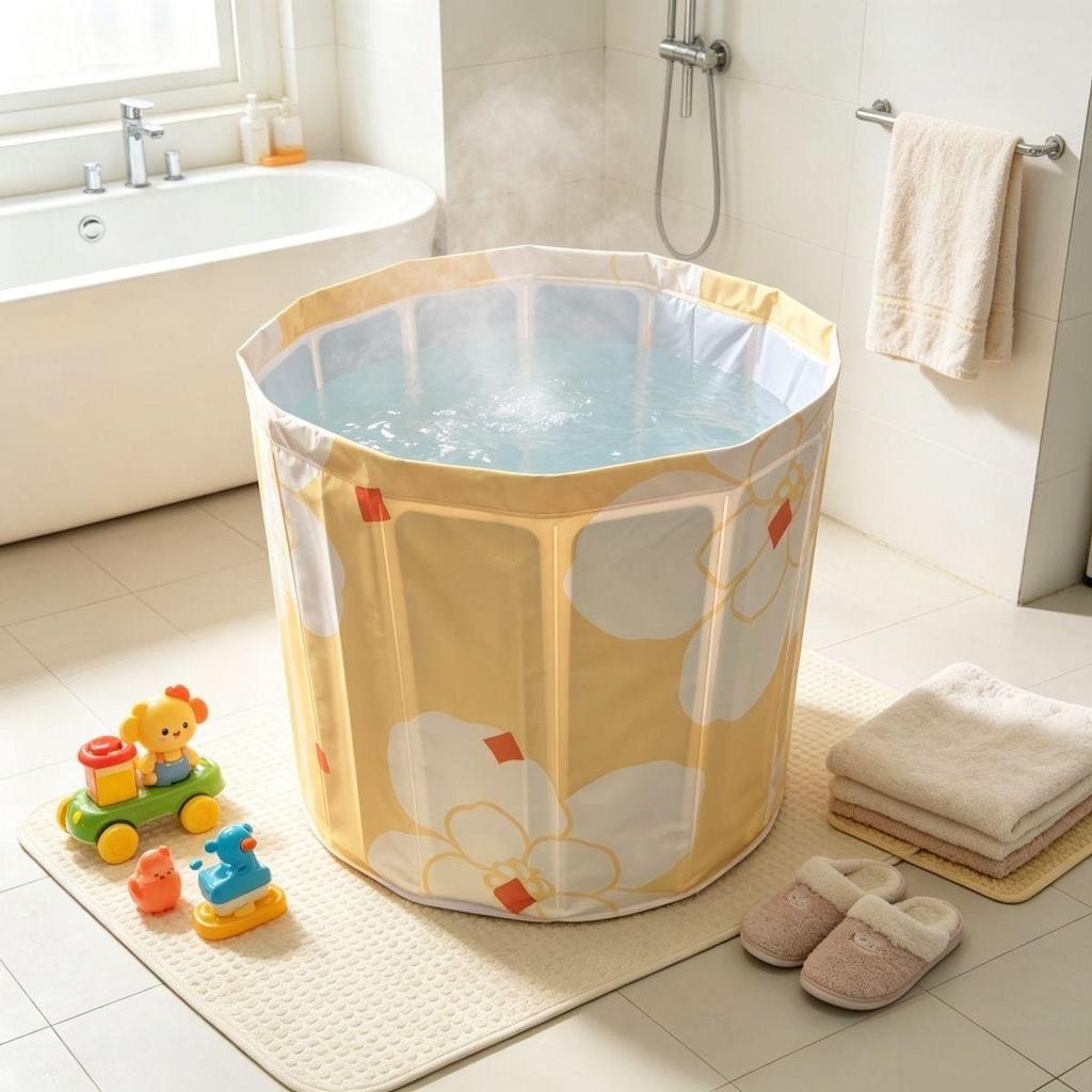 Foldable Adult Bathtub for Home Use - Thickened Full Body Shower Bucket