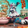 18cm Hatsune Miku Cute Desktop Chinese Style Fashion Panda Action Figure, Cute Girl Model PVC Collectible Figure Ornament