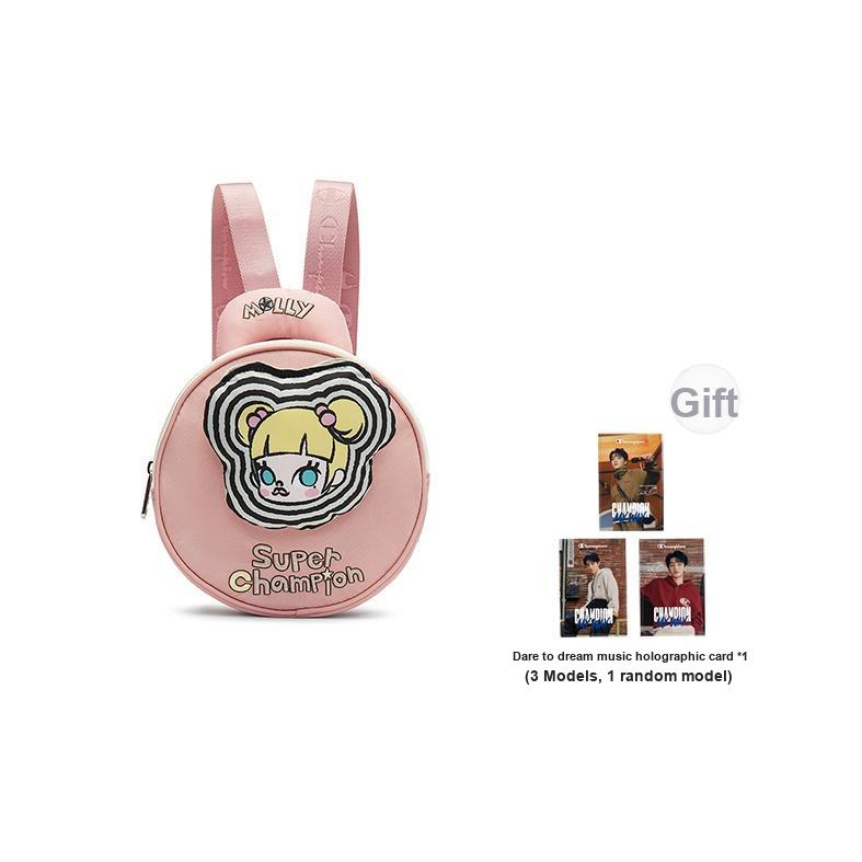 New Champion Bubble Mate POP MART Fabric Backpack Unisex Coffee Brown/Light Pink U4DACPU71