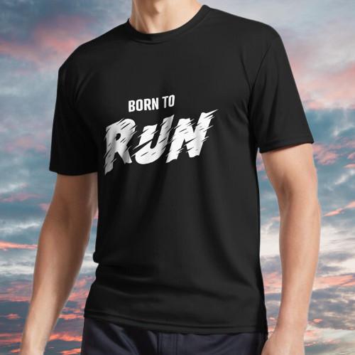 New Shirt Born to RUN Active T-Shirt Funny Size S - 5XL L