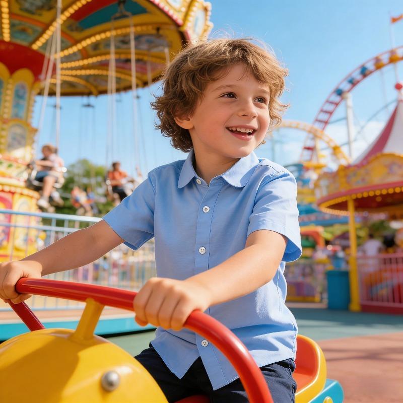 Dětské bavlněné tričko s krátkým rukávem Pohodlné Šetrné k pokožce Jednobarevná vrchní část S plisovaným detailem Pro kluky Dívky Školní uniforma Oblečení na vystoupení