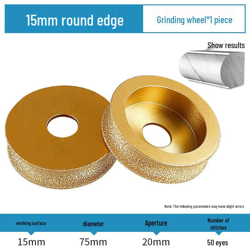 Stone Grinding Wheel for Marble & Granite: Chamfering, Grooving, Rounding, Arc Angle Grinder Head