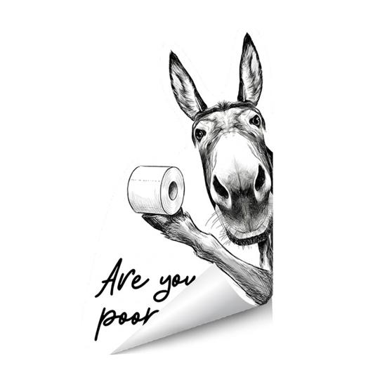 

Are You Pooping Toilet Lid Stickers Funny Animals Toilet Seat Tank Lid Cover Decals Removable PVC Wall Sticker for Bathroom Washroom C