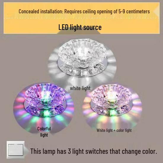 Spot de Teto Embutido LED para Corredor - Design Olho de Gato Alvo para Sala de Estar