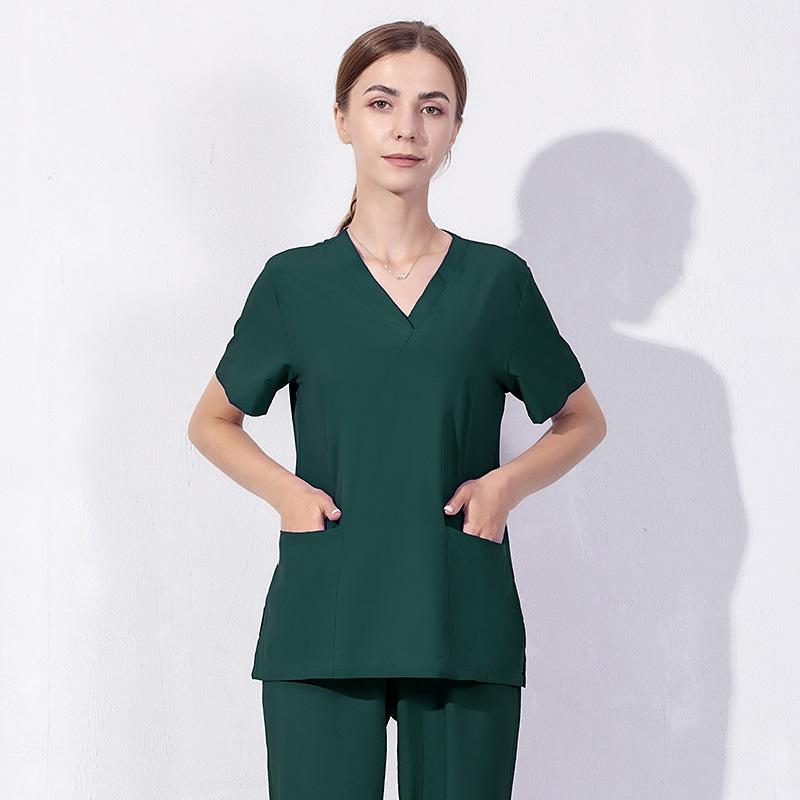 1Pc Dental Surgery Workwear Polyester Fiber Hospital Isolation Gown Salon Spa Nurse Solid Color Surgical Pajamas Doctor