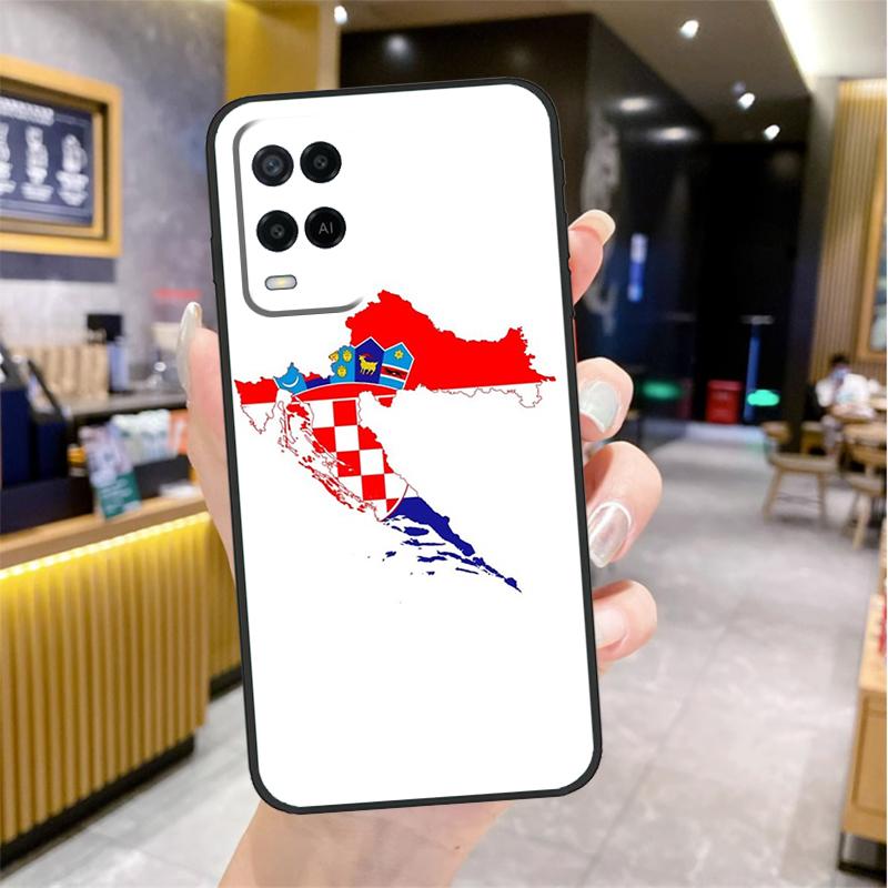 Croatia Flag Case For Oppo A96 A76 A16 A17 A18 A60 A80 A40 A38 A58 A78 A98 A94 A74 A54 A15 A57 A77 A5 Pro