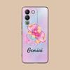 Zodiac Sign Gemini Phone Case for VIVO V60 V50 V40 V30 V29 V27 V25 V23 Pro Lite 5G Soft TPU Shockproof Cover