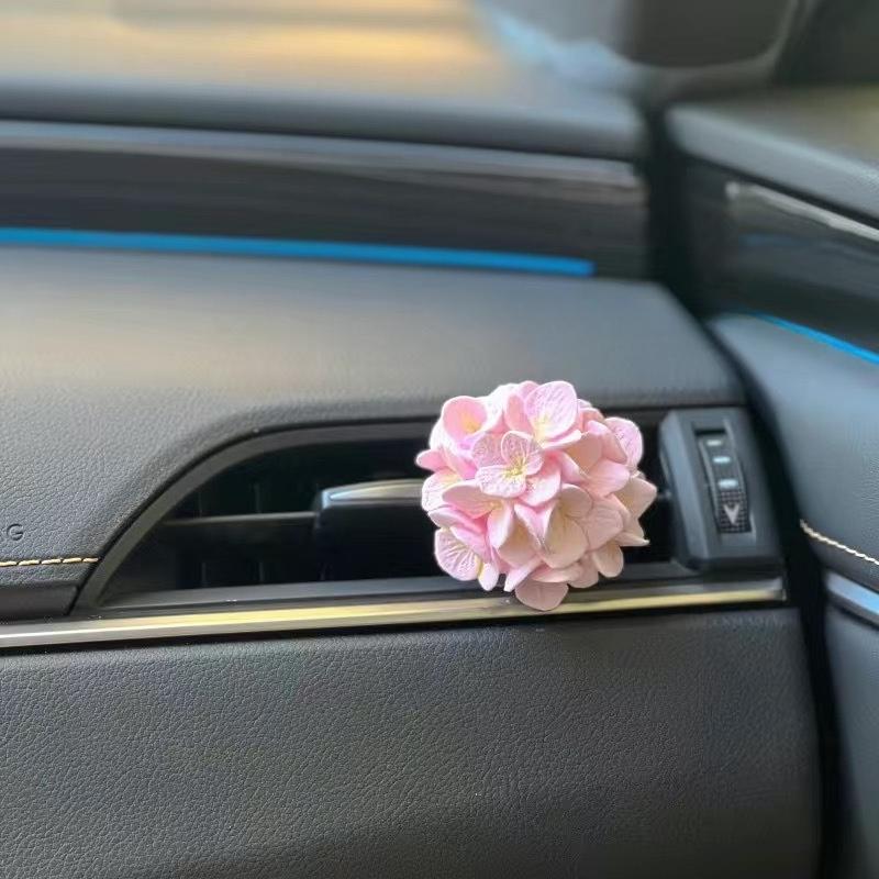 Car Perfume Clip Flower Air Outlet Car Air Freshener Peach Blossom Aroma Diffuser Car Decoration Accessories Fresh Air