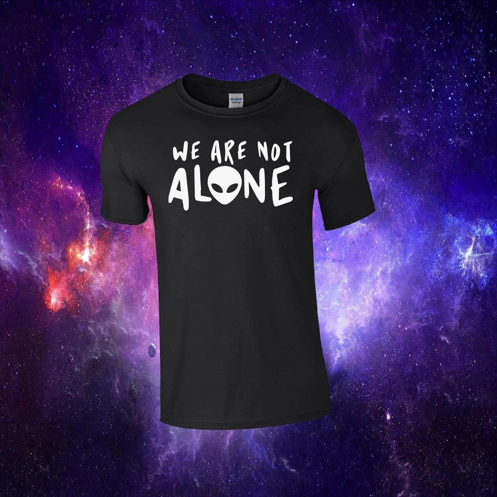We Are Not Alone Funny UFO UAP Alien Gift Kids/Adults Top T-shirt 3XL