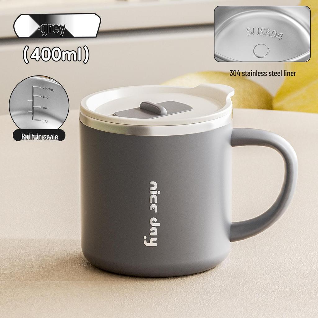304 Stainless Steel Travel Mug with Lid - Office Commuter Coffee Cup